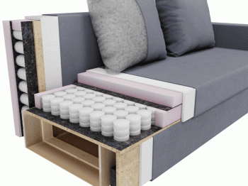 Прямой диван Лотос,НПБ,еврокнижка,велюр