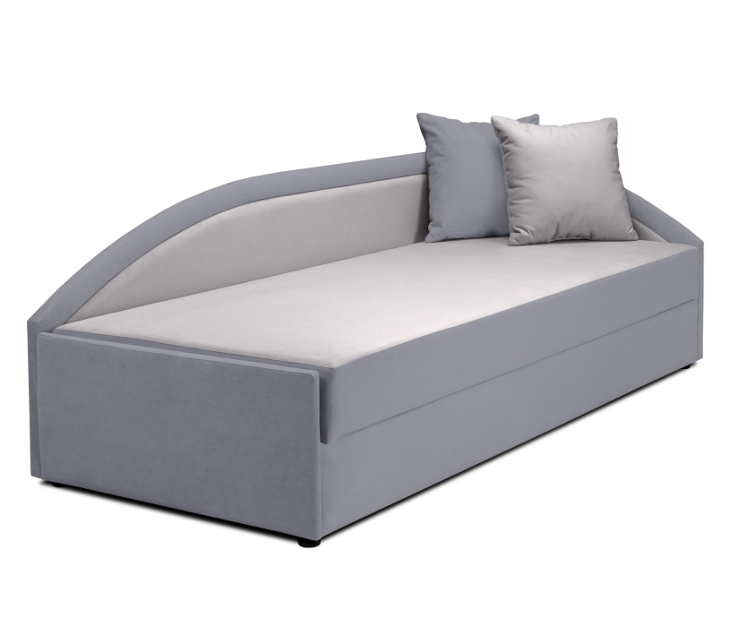 Мягкая кровать, Кровать тахта угловая Дельта с подъемным механизмом, велюр