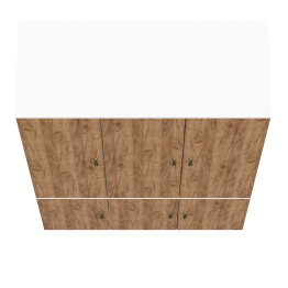 Глубокий шкаф платяной и пенал для одежды Лидер-8