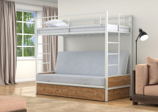Для подростков, Двухъярусная кровать-диван Дакар 1 ящики Дуб ватан