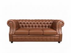 Дизайнерские диваны для гостиной, Диван Честер  Лофт 3-х местный, экокожа