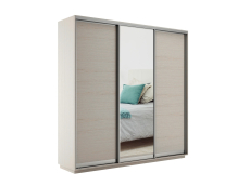 Шкафы-купе 3-х дверные, Шкаф-купе Экспресс Медиум (1 зеркало) трио 2200 x 2100 x 450