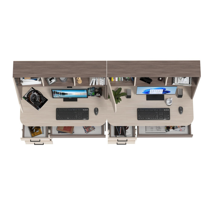 Прямые компьютерные столы, Два стола рабочих Сигма для двоих