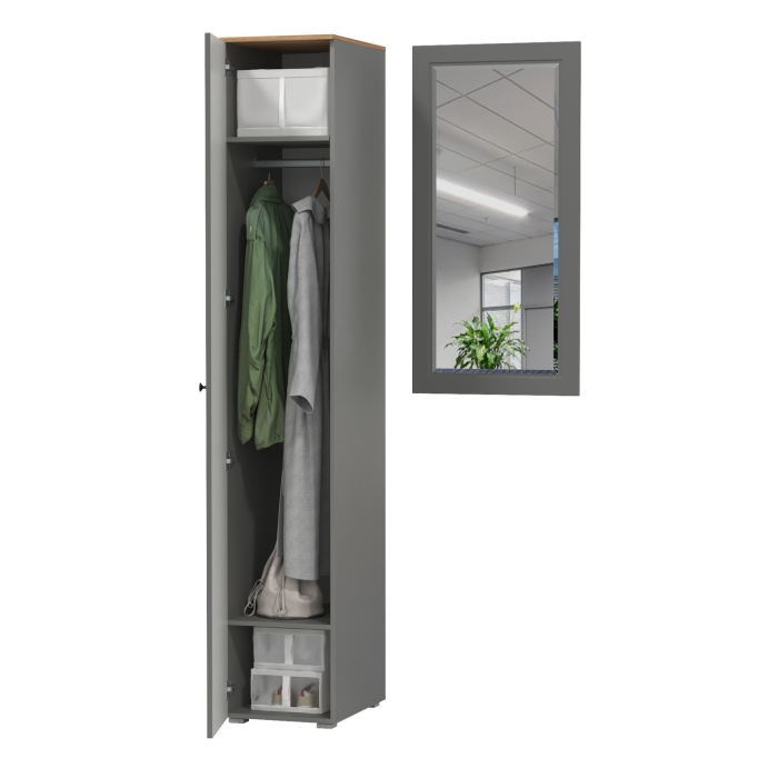 Прихожие, Шкаф-пенал с зеркалом Остин