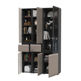 Шкаф с ящиком 2 штуки Сидней и шкаф-витрина Сидней 13.201