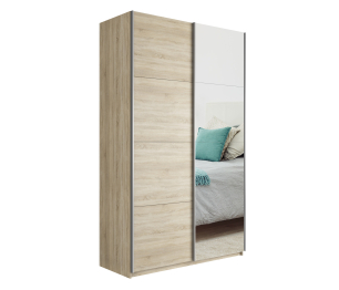 Шкаф Прайм дуо ДСП+зеркало 2300 х 1600 х 570