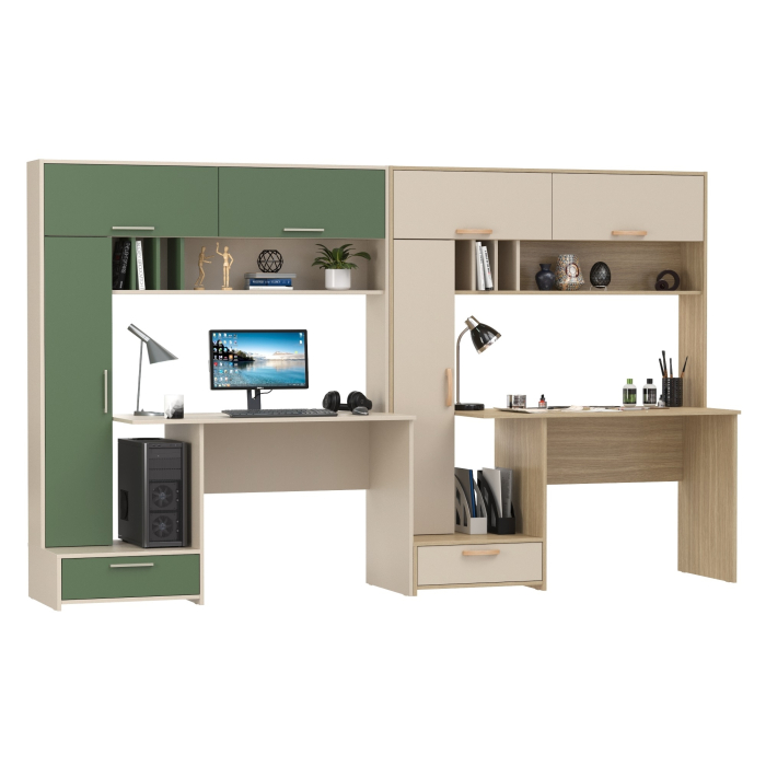 Прямые компьютерные столы, Столы письменные с надстройкой Лайт 03.243Н