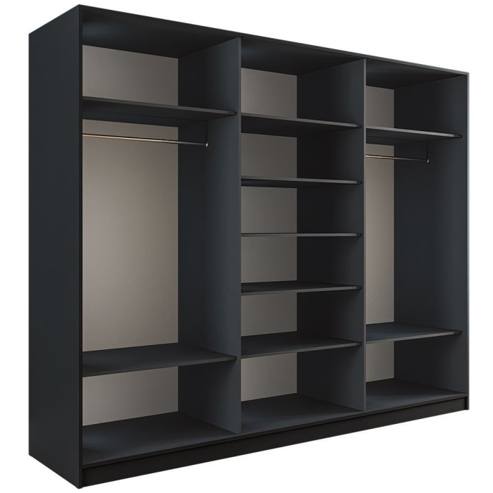 Шкафы-купе 3-х дверные, Шкаф-купе Эста 3-х дверный Стекла фисташка/Доводчик 300х66х240