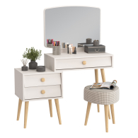 С зеркалом, Банкетка на трёх ножках Ева и трюмо в спальню Афина