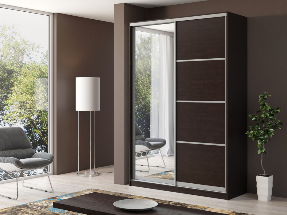 Шкафы-купе, Шкаф купе 2-х дверный Айсберг 170 +зеркало