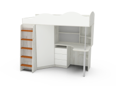 Кровати-чердаки, Кровать чердак Пионер с деревянной лестницей, Винтерберг