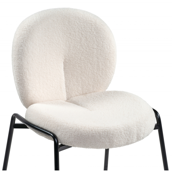 Стулья, Стул на металлокаркасе Kalipso 1 white (черные ноги)