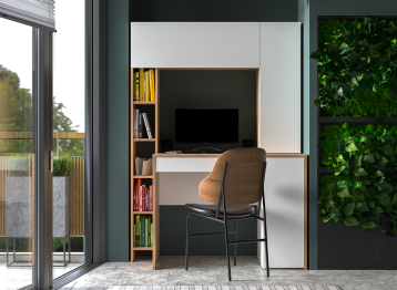 Стол компьютерный Комфорт 12.71, дуб золотой крафт, белая аляска