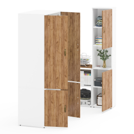 Мебел в кабинет Лидер-8 из шкафа 19Б со столом и пеналом с нишей