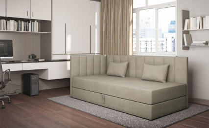 Кровать Уголок в базовых тканях, 90х200