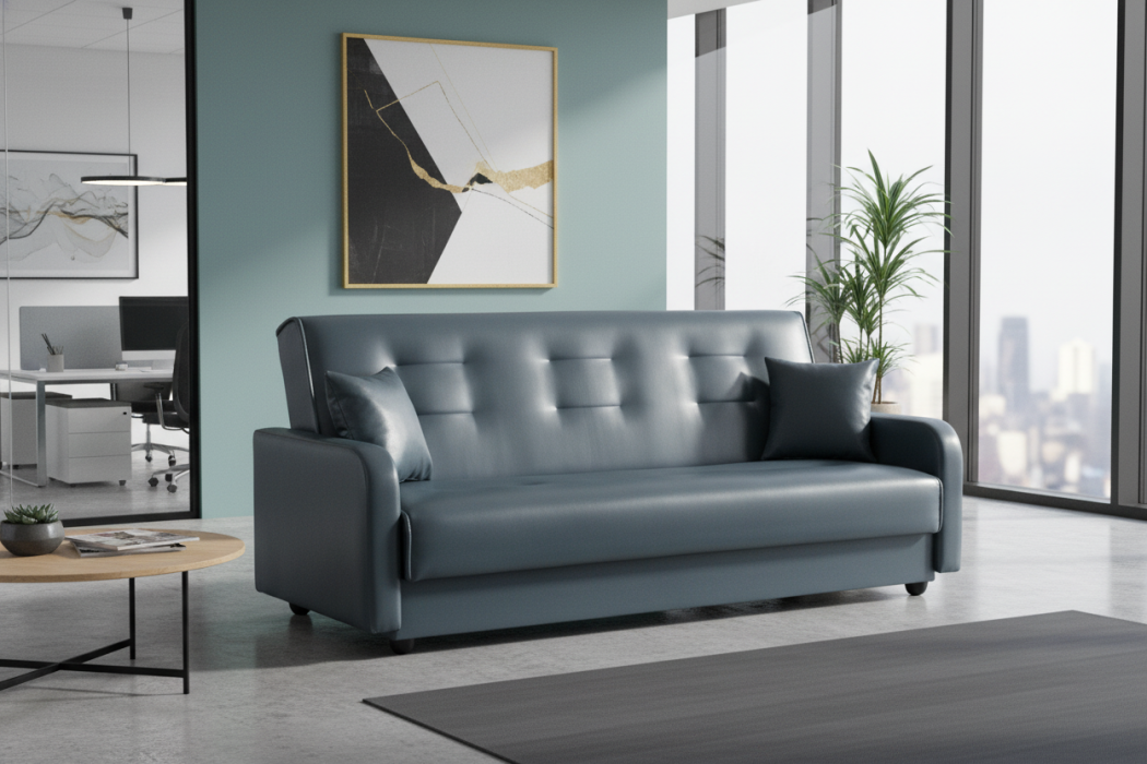 Диваны прямые, Диван-кровать  книжка Аккорд, 140 экокожа 