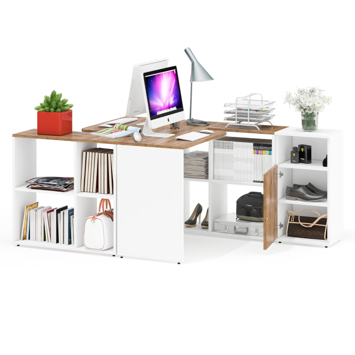 Домашние кабинеты, Два стола-трансформера для офиса и тумба для бумаг Лидер-8