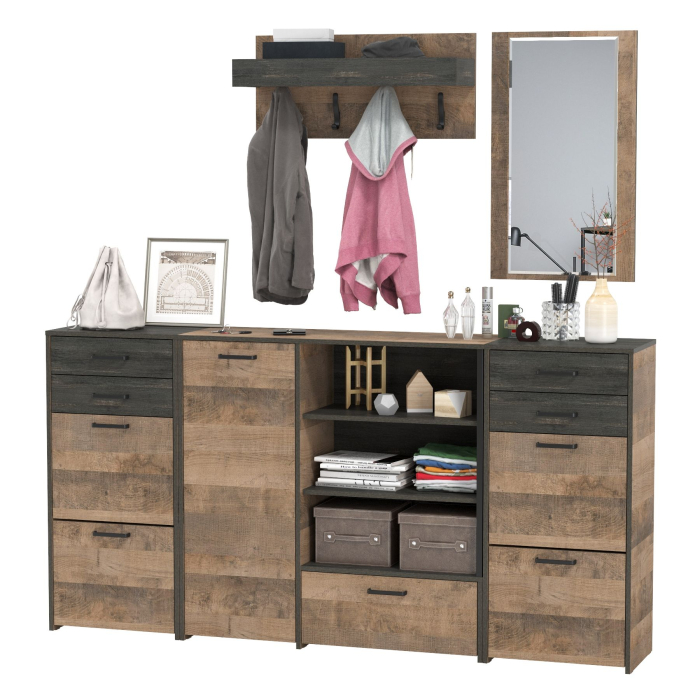 Прихожие, Набор мебели в прихожую с зеркалом и вешалкой Трувор № 167