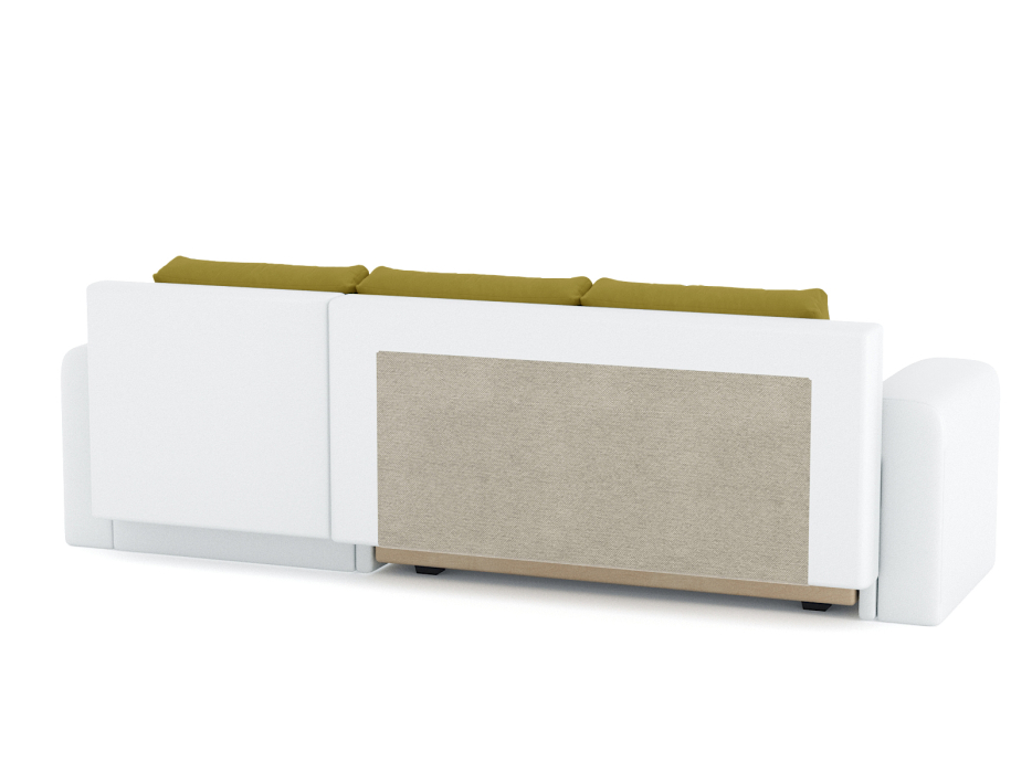 Диваны угловые в гостиную, Диван-кровать угловой Кормак с подлокотниками, велюр+кож.зам.