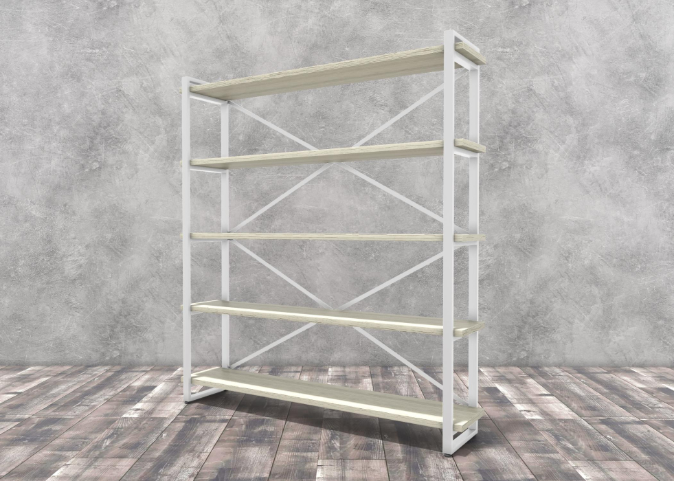 Стеллажи, Стеллаж Айсберг Лофт 160х182-2 белый