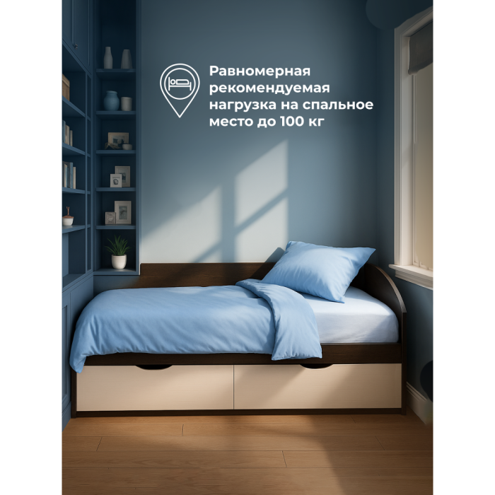 Кровати 90 см, Кровать Классика 900*2000