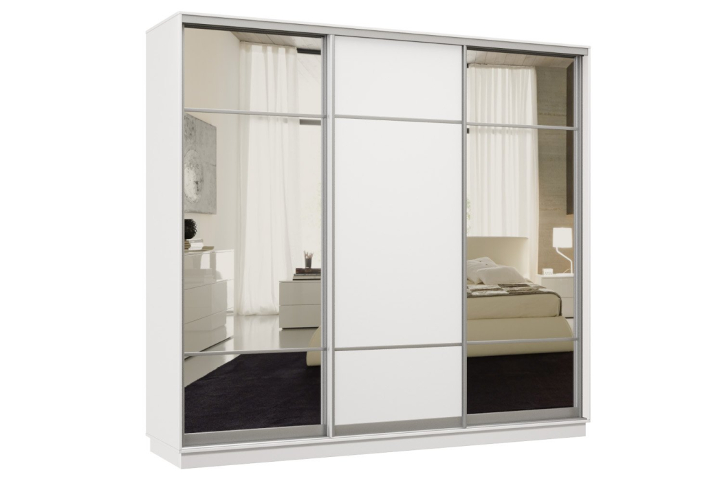 Шкафы-купе 3-х дверные, Шкаф-купе Премьер Лайт 53 (11;08;11) трехдверный