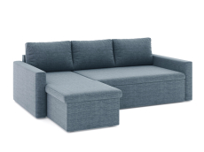 Диваны угловые в гостиную, Диван-кровать угловой Турин дельфин, рогожка