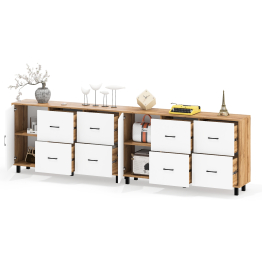 Два комода-тумбы с выдвижными ящиками и дверками РВК 125-1504