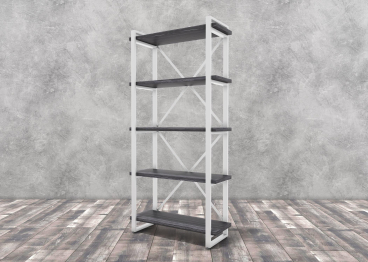 Стеллаж Айсберг Лофт 80х182-2 белый