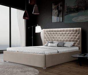 Кровать Мишель 1400 с подъемным механизмом, микровелюр