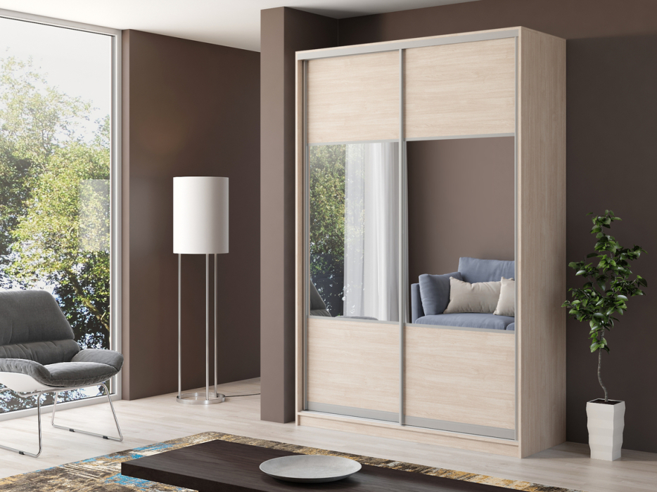 Шкафы-купе, Шкаф купе 2-х дверный Айсберг 170 комбинированный