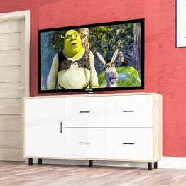 Комод широкий с дверкой и ящиками РВК 125-1704