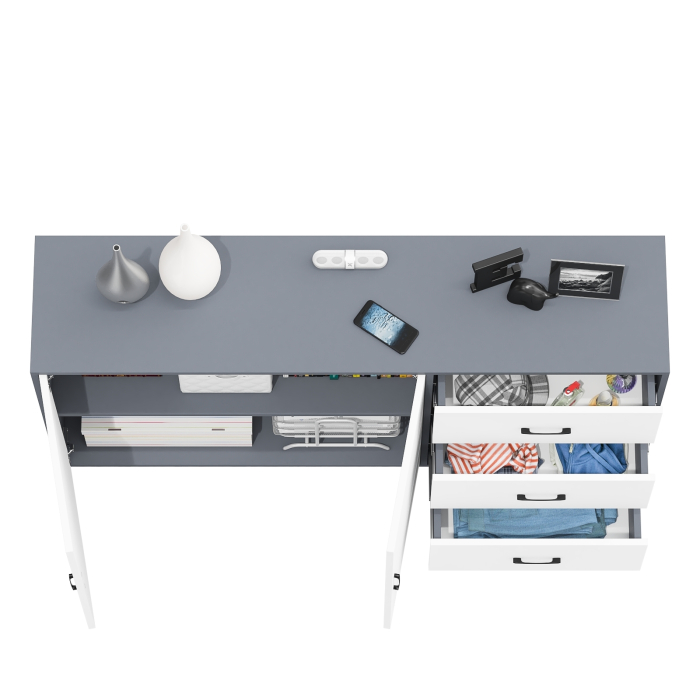 Комоды, Широкий тумба-комод с ящиками и дверками РВК 123-1604