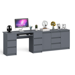 Комод-тумба Мори МК1200.3 со столом компьютерным двухтумбовым МС-2