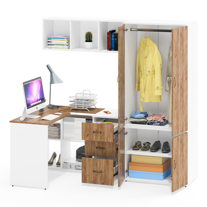 Домашние кабинеты, Мебель в кабинет домашний Лидер-8 компоновка № 31