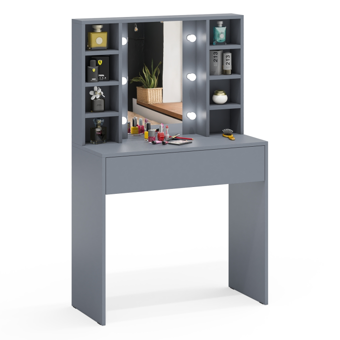 С зеркалом, Косметический стол с подсветкой 115