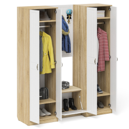 Модульная мебель для прихожей П-6 № 9 МДФ фрезеровка прованс