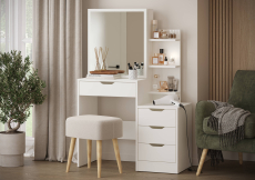 С зеркалом, Белый туалетный столик 4-25911