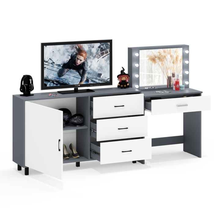 Туалетные столики, Комод ящики и дверка 122-1504 и туалетный столик с подсветкой СТ-4