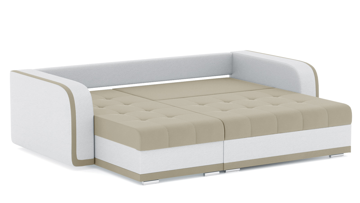 Диваны угловые в гостиную, Диван-кровать угловой Генри еврокнижка, велюр+кож.зам