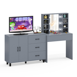 Туалетный столик с подсветкой 115 и тумба-комод 123-1204