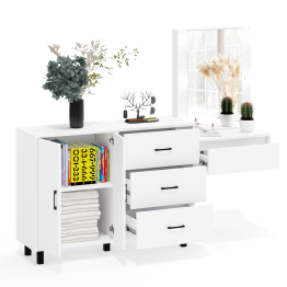 Стол косметический навесной с подсветкой и тумба-комод 123-1204.