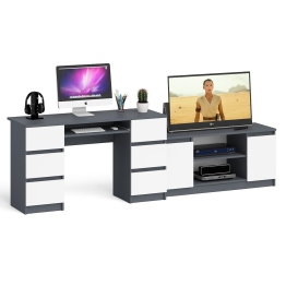 Тумба Мори МТВ1200.1 и двухтумбовый стол компьютерный МС-2