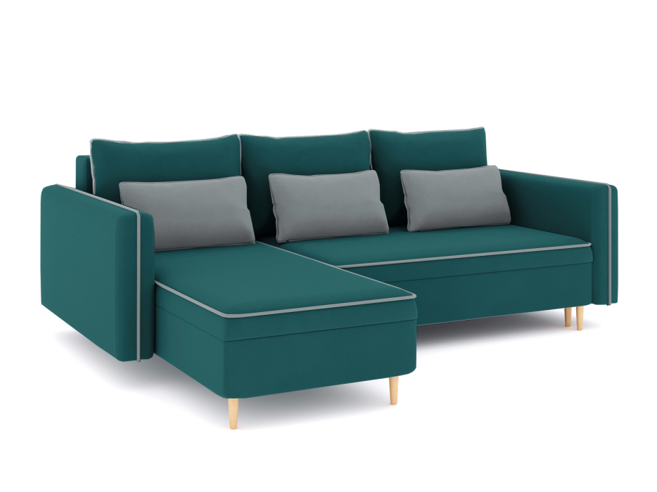 Диваны угловые в гостиную, Диван-кровать угловой Рон еврокнижка-пантограф, велюр