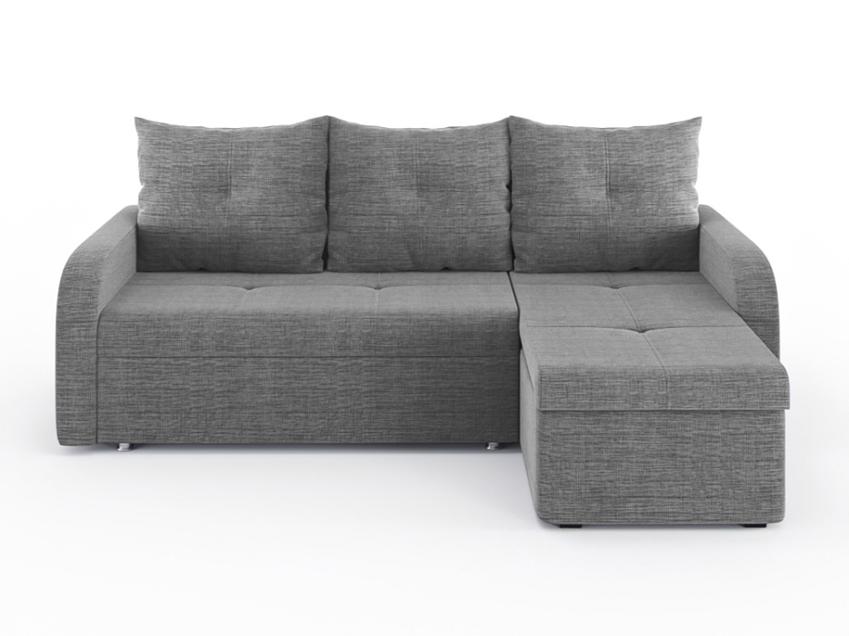 Диваны угловые в гостиную, Диван-кровать угловой Мини Люкс трехсекционная еврокнижка, рогожка