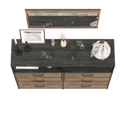 Два комода с ящиками Трувор 13.307.02 и зеркало