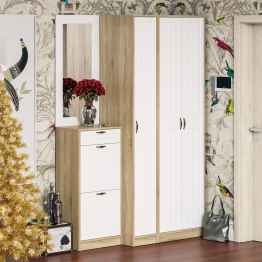 Модульная прихожая с зеркалом П-6-500 № 49 фрезеровка прованс