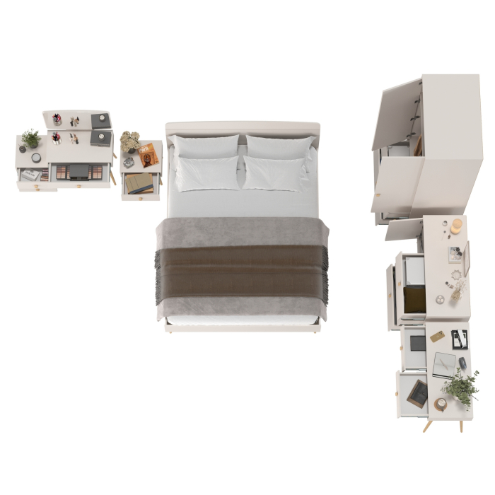 Спальные гарнитуры, Спальня Афина набор мебели 28 с кроватью двуспальной 1600