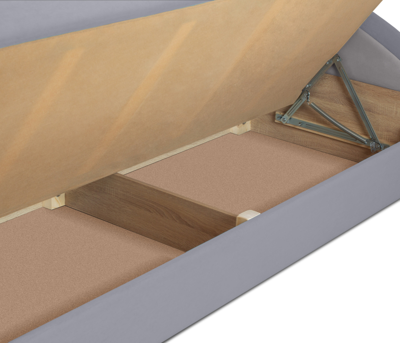 Мягкая кровать, Кровать тахта угловая Дельта с подъемным механизмом, велюр