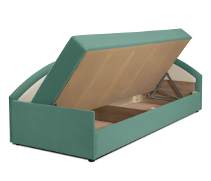 Кровать тахта угловая Дельта с подъемным механизмом, велюр